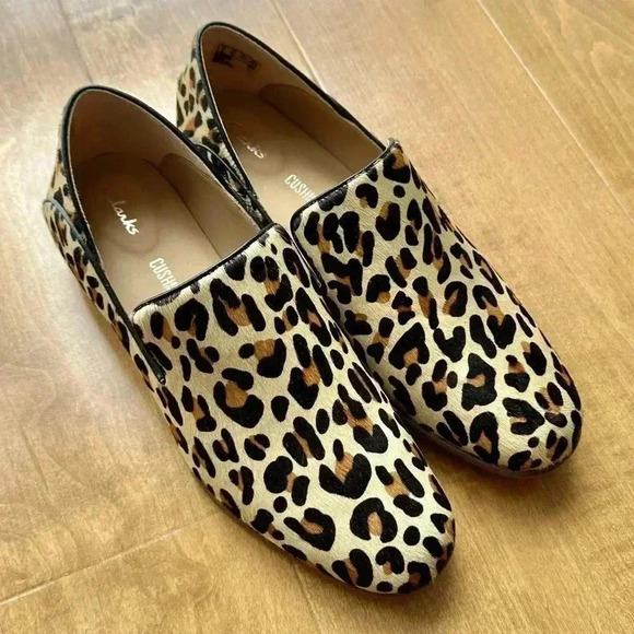 Clarks Pure Viola Leopard Women’s Loafers, Cheetah Print Mules, Size 8.5M - Picture 5 of 15